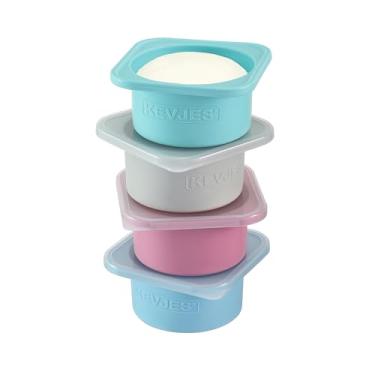 Imagem de KEVJES Recipientes Para Fermentação De Massa Pizza 500 Ml Artesanal Familiar, Caixas Empilháveis Silicone Grau Alimentício Com Tampas - Pacote 4 (Recipientes Quatro Cores)