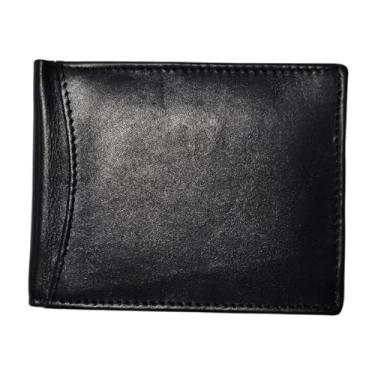 Imagem de Carteira masculina preta de couro legítimo
