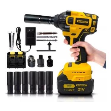 Imagem de Chave Impacto 2 Baterias 21v Parafusadeira Furadeira Bomder Sem fio Pr