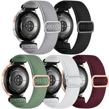 Imagem de GEAK Pacote com 5 pulseiras esportivas de nylon elástica compatível com Samsung Galaxy Watch 7 6 5 4 FE de 40 mm e 44 mm, Wath 5 Pro de 45 mm, Watch 6 4 Classic 4 de 42 mm, 46 mm, 43 mm e 47 mm