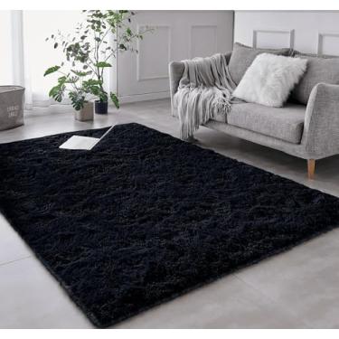 Imagem de Tapete Sala Felpudo Peludo Preto 200 X 240 Cm