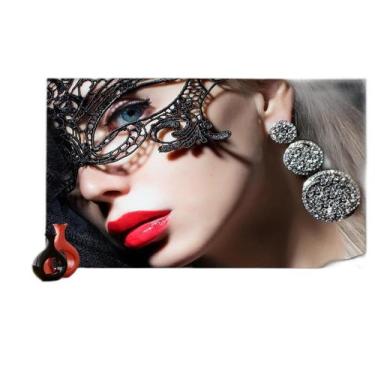 Imagem de Papel De Parede Arte Mulher Máscara Maquiagem 3,5M Tra154 - Você Decor