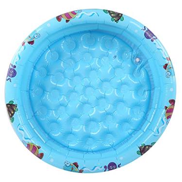 Imagem de Vomeko jardim redondo inflável inflável piscina, piscina de bebê, piscina inflável de bola de bebê, jogo de água infantil jogando piscina azul (120cm)