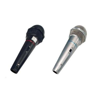 Imagem de 2 Microfones Vocal Dinâmico Com 2 Cabos De 4 Metro Csr 505  Preto