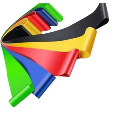 Imagem de EláStico para ExercíCio, Conjunto de 5 Mini Faixas de ResistêNcia para PráTica de Ioga Em Academia, Fitness E Fisioterapia, ExercíCios Funcionais em Casa(Faixa com 5pc Academia)