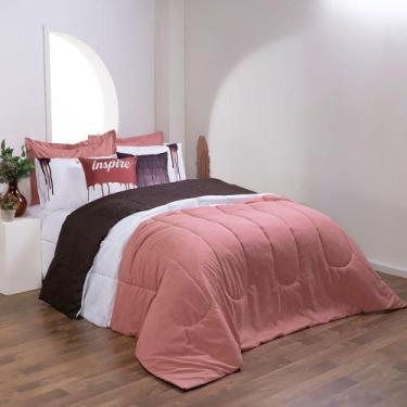 Imagem de Kit Edredom Linho Colorido Casal Queen Cor:Rosê - Mqd - Mr Enxovais