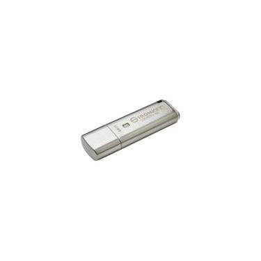 Imagem de Pen Drive 64GB Kingston IronKey Locker+ 50, USB 3.2, com Criptografia, Prata - IKLP50/64GB