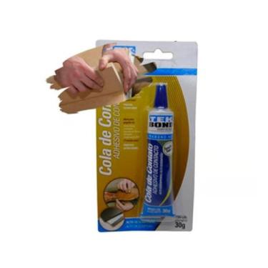 Imagem de Cola De Contato 30g Blister TekBond Sapateiro Couro Mdf