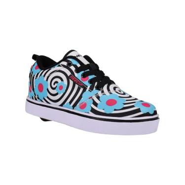 Imagem de HEELYS Tênis infantil unissex Pro 20 com salto com rodas, Branco/preto/ciano, 22