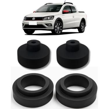 Imagem de Kit Calço Mola Dianteiro Traseiro 5cm Saveiro G5 em Diante - Borfix