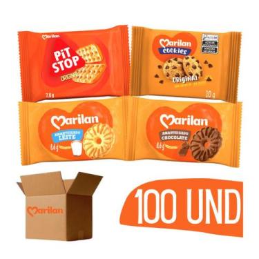 Imagem de Biscoito Sache Amanteigados Pit Stop Cookie Marilan - 100 un