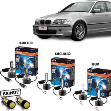 Imagem de Kit LÂMpada Led Osram Farol E Milha Bmw 320i 91 92 93 A 13