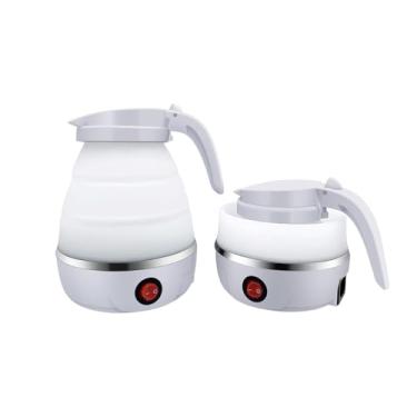 Imagem de Chaleira Eletrica Dobravel Jarra Bule Silicone 600W 110v 600ml Portatil Cores:Branco(STO1534BR)