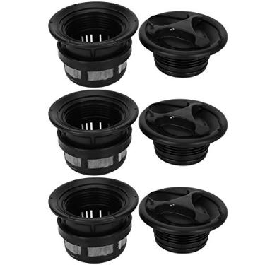 Imagem de lyrlody Válvula de Ar de Segurança, 3pcs Preto Cinza Pvc Válvula de Ar Inflável Com Malha de Filtro, Instalação Fácil, Adequada para Barcos, Caiaques, Jangadas (Preto)