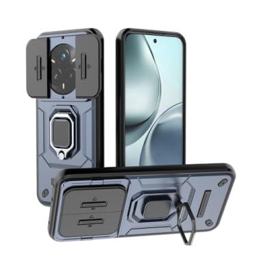 Imagem de Kukoufey Compatível com Realme 14 Pro+ 5G Bracket Shell, com capa de lente de câmera deslizante compatível com Realme 14 Pro Plus 5G RMX5051 RMX5050 capa azul