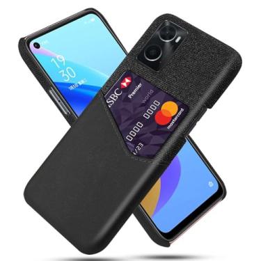 Imagem de Capa para OPPO A76 4G,Anti-deslizamento,Proteção contra quedas de 360°,Resistência à impressão digital,Tela e caso de couro PU com 1 slot de cartão atrás-Black