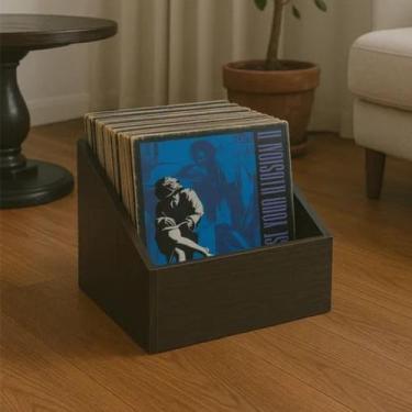 Imagem de Nicho Para Disco De Vinil Lps Slim - PABIMI, Marrom-escuro