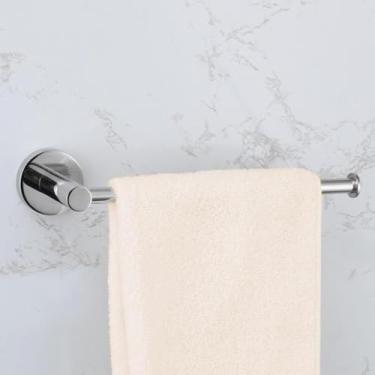 Imagem de Acessórios para banheiro cromados polidos, suporte para escova de vaso sanitário, toalheiro, saboneteira, prateleira de vidro, gancho para papel higiênico (barra para toalhas)