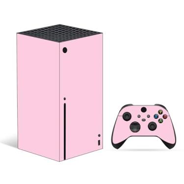 Imagem de Skin Decal Compatible with Xbox Series X, Full Set Vinyl Wrap Pink Sticker Cover for Game Console & Controller