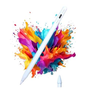 Imagem de Caneta Stylus para iPad 2018-2025, sensibilidade de inclinação sem atraso, carregamento rápido Bluetooth para Apple Pencil com magnético, compatível com iPad 11/10/9/8/7/6 Air 3/4/5 Pro 11/12.9/M4