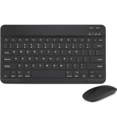 Imagem de Combo Teclado e Mouse Bluetooth Ultrafino Sem Fio, Portátil e Recarregável E Teclado sem Fio - Compatível com Tablets Android, Celular, Smartphone, iPhone, iPad mini, Pro Air 10.2 10.9 11 12.9