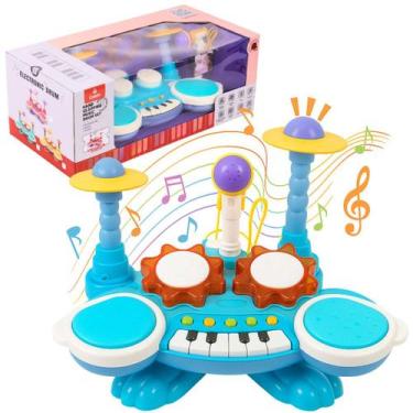 Imagem de Brinquedo Bateria E Piano Com Som, Luz e Microfone - Castela - CASTELA