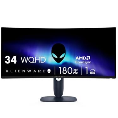 Imagem de Alienware Monitor de jogos curvo de 34 – AW3425DWM – visualização WQHD de 34 polegadas 180Hz 1 ms, 1500R, AMD FreeSync Premium, VESA AdaptiveSync.