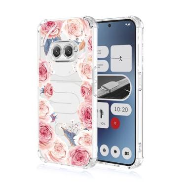 Imagem de RRXSYXL Capa For Nothing Phone 2A com estampa floral transparente, capa macia à prova de choque para telefone 2A, rosa floral