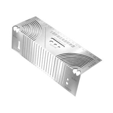 Imagem de WeiLaiKeQi Ferramenta de marcação de arco angular, régua de marcação de metal linear para dobra de tubos, S