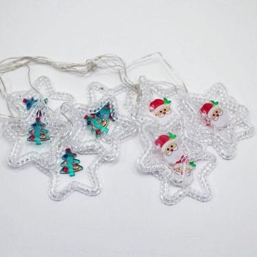 Imagem de Cascata Pisca Leds Decoração Noel árvore Natal Branco De 3m