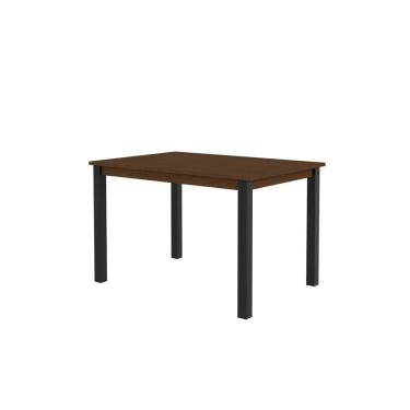 Imagem de Mesa Retangular 120x78cm Tampo em Mdf Monaco Preto / Freijó