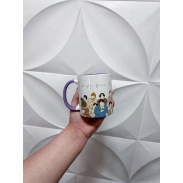 Imagem de Caneca Personalizada BTS c/ Nome - Alça e Interior Colorido - MimoCups