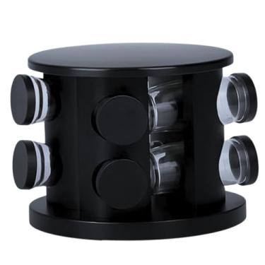 Imagem de Porta Tempero E Condimentos Giratório Com 6 potes De Vidro 85 Ml