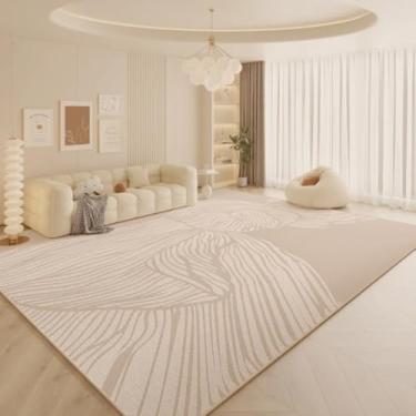 Imagem de Linha de decoração para sala de estar em estilo creme, carpete grande, tapete para quarto, vestiário macio, lavável, tapete para sala de estar (200x250 cm/J)