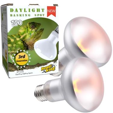 Imagem de Lâmpada de calor para répteis, pacote com 2 lâmpadas incandescentes para répteis de terrário, lâmpada de calor de répteis para luz infravermelha, lâmpadas de calor de dragão barbudo (100 W)