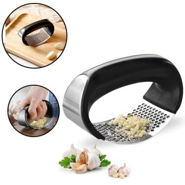 Imagem de Amassador Espremedor De Alho Manual Triturador Cozinha Inox - DAP