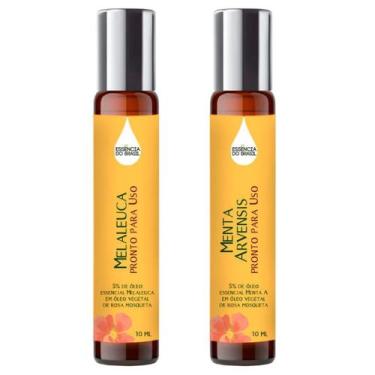 Imagem de Óleos Essenciais Prontos Melaleuca E Menta Roll On 10Ml - Essência Do 