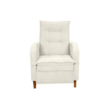 Imagem de Poltrona Amamentação Luxo Reclinável Com Assento Confortável Yaris Matrix Boucle Bege