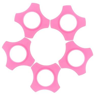 Imagem de YELARXI Anéis anti-rolo de microfone, anel de proteção de rolamento de microfone de borracha - adequado para (proteção de microfones de karaokê de mão sem fio KTV), pacote com 5 e 1,4 x 2,9 e rosa