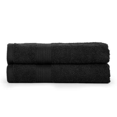 Imagem de Toalhas de mão Ample Decor 100% algodão 600 g/m2, conjunto de 2 - pret