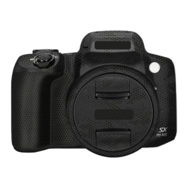 Imagem de SX70HS Adesivo de capa de câmera antiarranhões para Canon PowerShot SX 70 HS Película protetora de câmera Decalques de película (Mamba Preto)