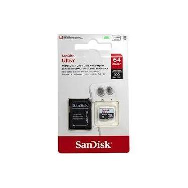 Imagem de Kit com 10 Cartões De Memoria 64gb Micro Sd Ultra 100mbs - SanDisk