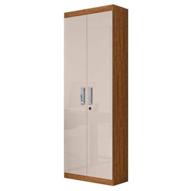 Imagem de Armário Organizador Delta New Amêndoa com Off White - Lukaliam Móveis