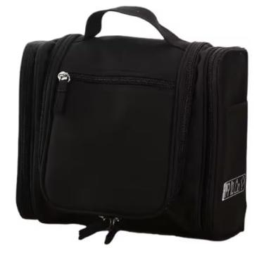 Imagem de Necessaire de Viagem Masculina Feminina Divisórias Organizadoras Academia (Preto)