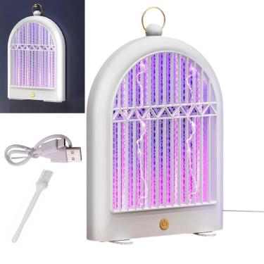 Imagem de Luminaria Repelente Mata Pega Mosquito Mosca Insetos Pernilongo Luz Ultravioleta Choque Previne Doenças Dengue Portatil