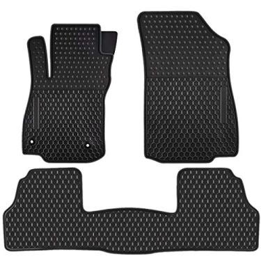 Imagem de Tapetes de piso Ucaskin para carro personalizados para Buick Encore 2019 2018 2016 2015 2014 2013/2014-2019 Chevrolet Chevy Trax sem odor, borracha lavável antiderrapante proteção para todos os climas, forro de chão de carroUcaskin preto U9038