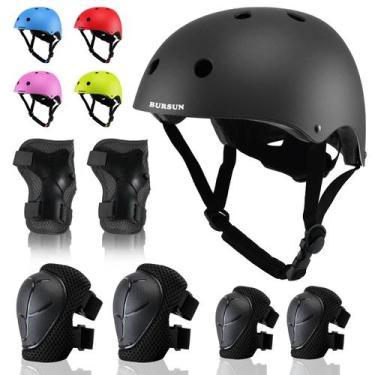 Imagem de Conjunto de capacetes de bicicleta para crianças BURSUN ajustável para