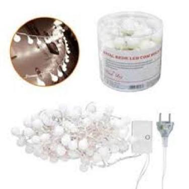 Imagem de Pisca pisca natalino bolinha 40 lampada amarelo bivolt 8 funçoes - CHI