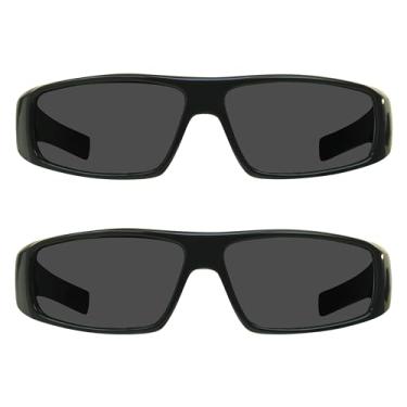 Imagem de proSPORT Óculos de sol para leitura de lentes completas, óculos de sol masculinos, ajuste largo, não bifocal, Combo preto e preto, Large