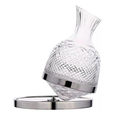 Imagem de 360 graus de luxo ao redor do decantador de vinho de vidro - Roku